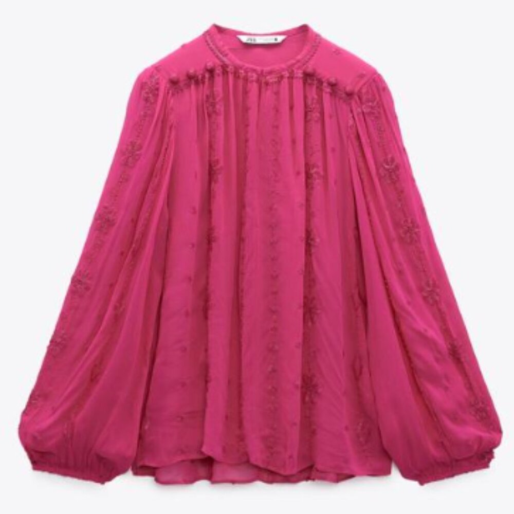 CLEARANCE!!!! Zara Embroidered Blouse Limited Edition